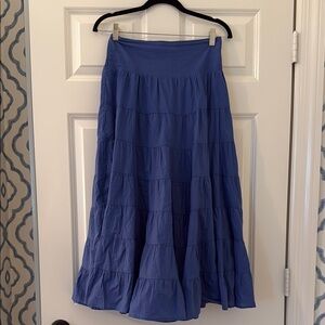 Blue Maxi Tiered Skirt